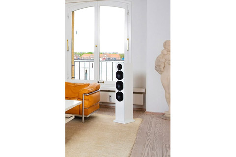System Audio Saxo 60 floorstanding speaker, white satin