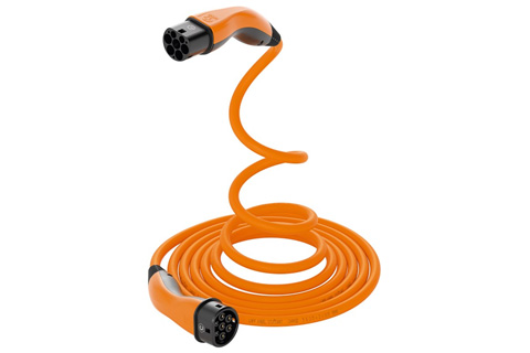 LAPP EV type 2 HELIX charging cable,3-phase (32 A/22 kW), orange | 5 meter