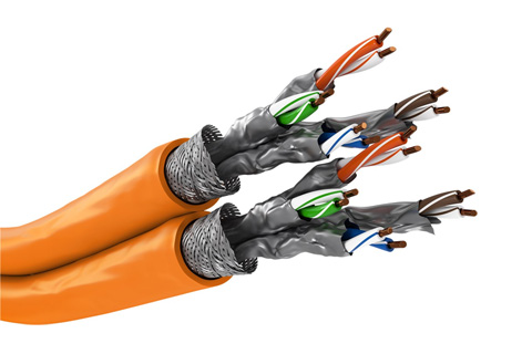 Network cable, Cat 7a S/FTP duplex