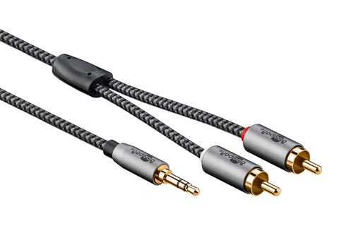 Goobay Aux stereo 3.5 Jack – RCA audio cable | 2 meter