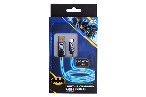 USB-C to USB-A Batman Light up cable | 1,2 meter