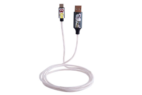 USB-C to USB-A Rick & Mortimer Light up cable | 1,2 meter