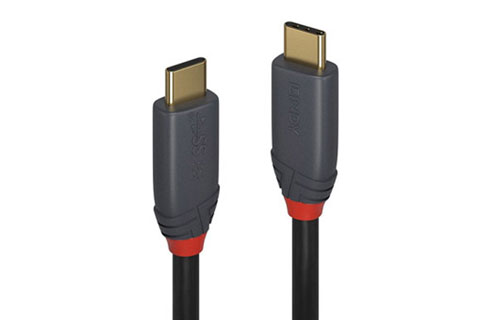 Lindy Anthra line USB 3.2 Gen 2 Anthra USB kabel, SuperSpeed+ med PD | 0,5 meter