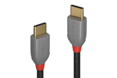 Lindy Anthra line USB 2.0 Anthra USB-C kabel, Super Speed | 0,5 meter