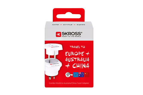 Skross Combo adapter for Australia & Europe rejseadapter emballage