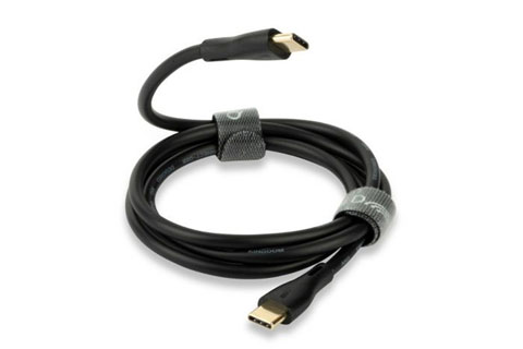 QED Connect USB-C till USB-C-kabel, svart | 0,15 meter