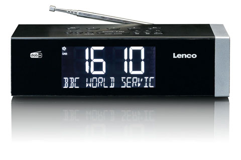 Lenco CR 640BK FM/DAB+ clockradio med BT front