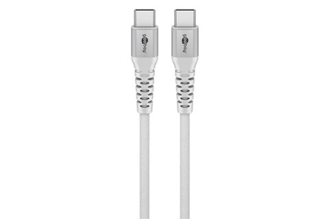 Stofbeklædt USB-C kabel hvid