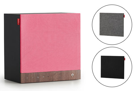 Tangent Spectrum Square bluetooth højttaler pink, grå og sort front