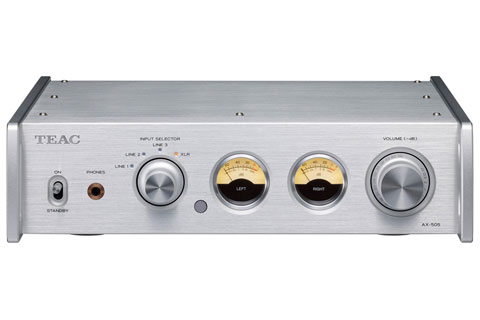Teac AX-505 stereo Amplifier front silver
