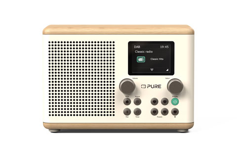 Pure Classic H4 FM/DAB+ Radio with Bluetooth, returned product | Returned product, Oak / white