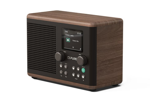 Pure Classic H4 FM/DAB+ Radio med Bluetooth sort/valnød