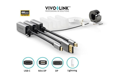 Vivolink HDMI adapter ring with USB-C and Lightning adapter