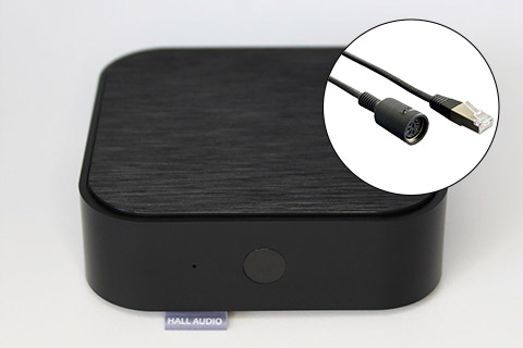 HALL AUDIO WiFi Streamer base with RJ45 to Powerlink female adaptor, black