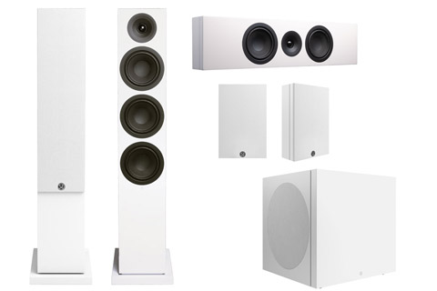 System Audio Signature 5.1 surround speaker system | White satin,  1 pair