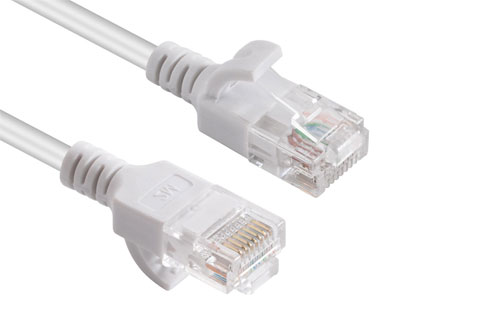 MicroConnect Micro Connect CAT 6a U/UTP slim nätverkskabel | Vit | 0,25 meter
