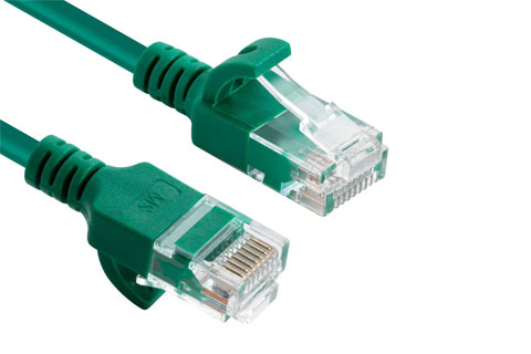 MicroConnect Micro Connect CAT 6a U/UTP slim nätverkskabel | Grön | 0,25 meter