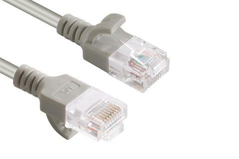 MicroConnect Micro Connect CAT 6a U/UTP slim nätverkskabel | Grå | 0,25 meter