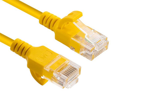 MicroConnect Micro Connect CAT 6a U/UTP slim netværkskabel | Gul | 0,25 meter