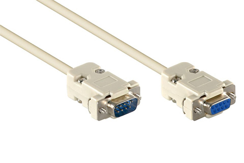 D-sub 9 pin RS-232 serial kabel (han til hun)