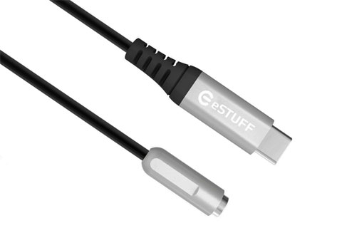 eSTUFF USB-C til MiniJack adapter | 0,3 meter