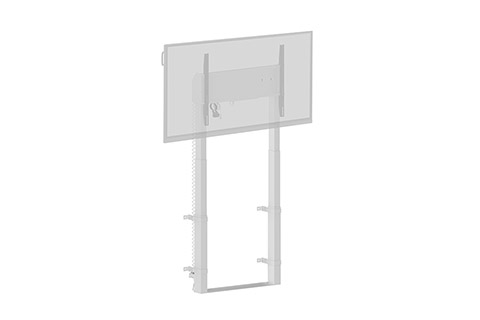 Motorized floor-supported wall mount for screens up to 98