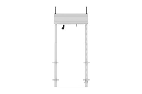 Motorized floor-supported wall mount for screens up to 98