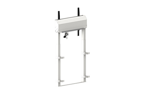 Motorized floor-supported wall mount for screens up to 98