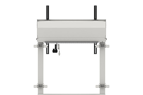 Motorized floor-supported wall mount for screens up to 98