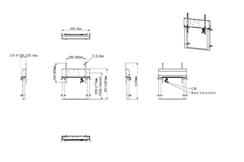 Motorized wall mount for screens up to 98