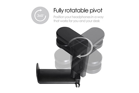 360° holder til hovedtelefon/headset