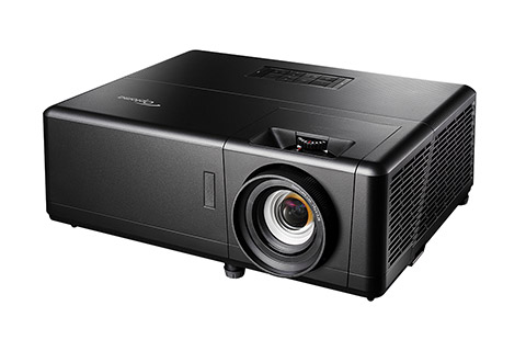 Optoma UHZ2700 4K UHD projektor- front, Sort