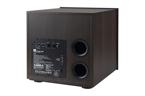 JBL 200P Stage 2, sort / Espresso -  bagside