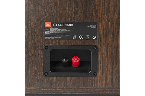 JBL 250B Stage 2 Reolhøjttaler Sort / Espresso bagside