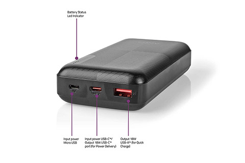 10.000 mAh PD/QC USB Powerbank