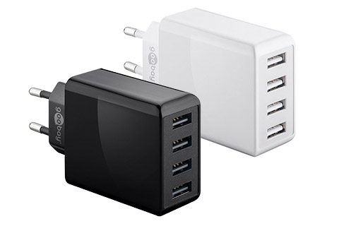 4-port USB-A charger (30W)