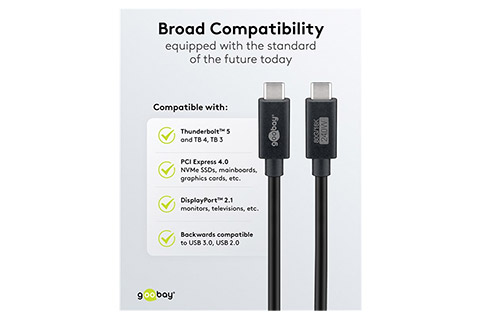 USB4 kabel, 240W / 80 Gbps