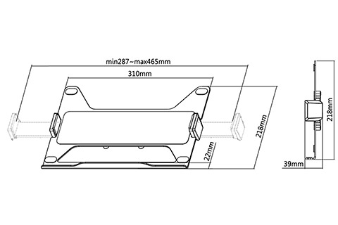 Laptop holder til bordbeslag - Lifestyle