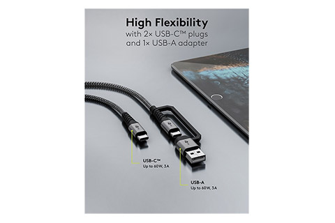 2-i-1 USB-C kabel - Lifestyle