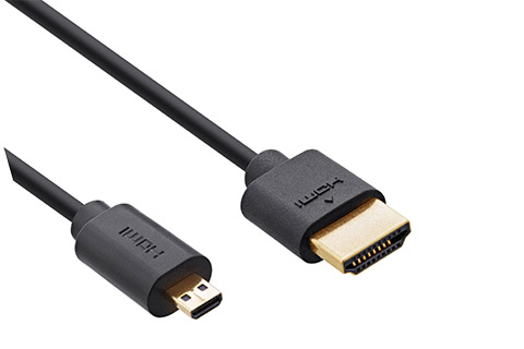 Slim HDMI til micro HDMI kabel