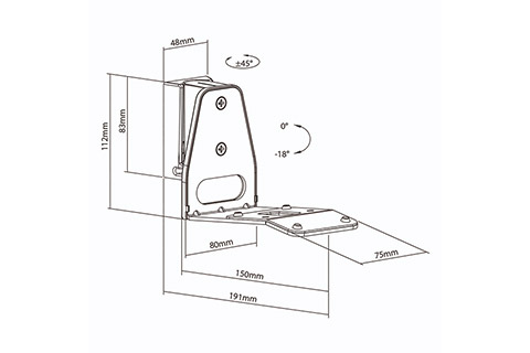 vægbeslag til Sonos ERA 300 - Dimensions