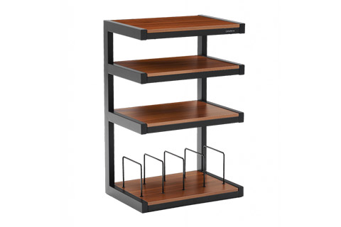 NorStone ESSE HIFI Vinyl base module, 4 shelfs - walnut-black