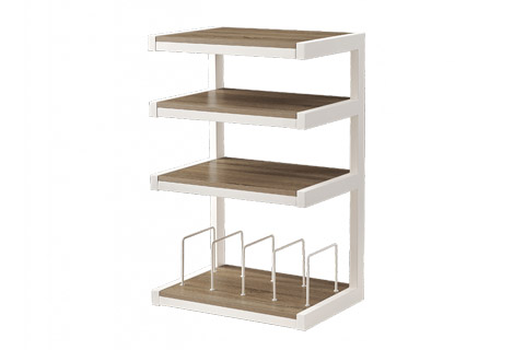 NorStone ESSE HIFI Vinyl base module, 4 shelfs - oak-white