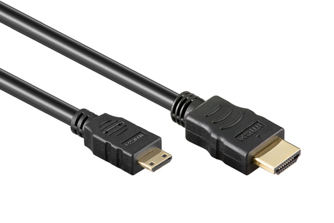 HDMI til mini HDMI kabel, 2.1 (8K@60Hz), sort