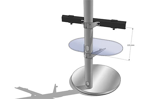 NorStone Tiblen SB TV gulvstander - Dimensions