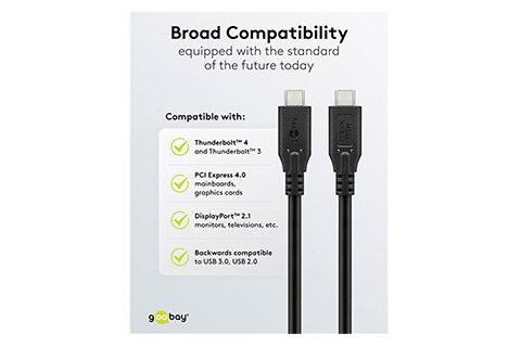 USB4 kabe,l 40 Gbps / 100W - Info