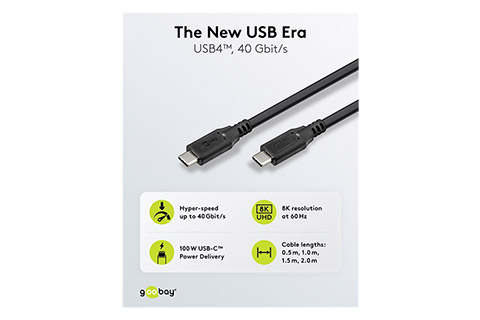 USB4 kabel, 40 Gbps / 100W - Info