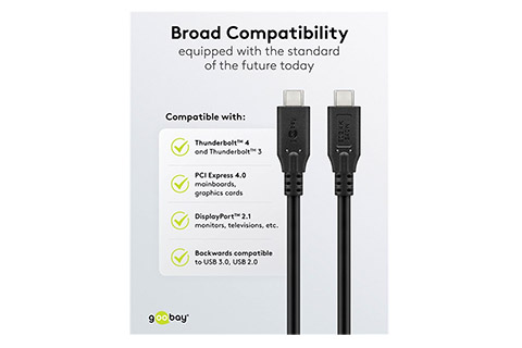 USB-C kabel USB4, 20 Gbps / 240W