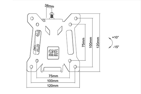 One For All WM2121 TV vægbeslag med tilt (13-27 tommer