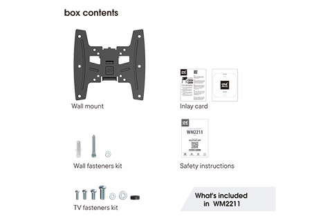 WM2211 TV vægbeslag 13-43 tommer